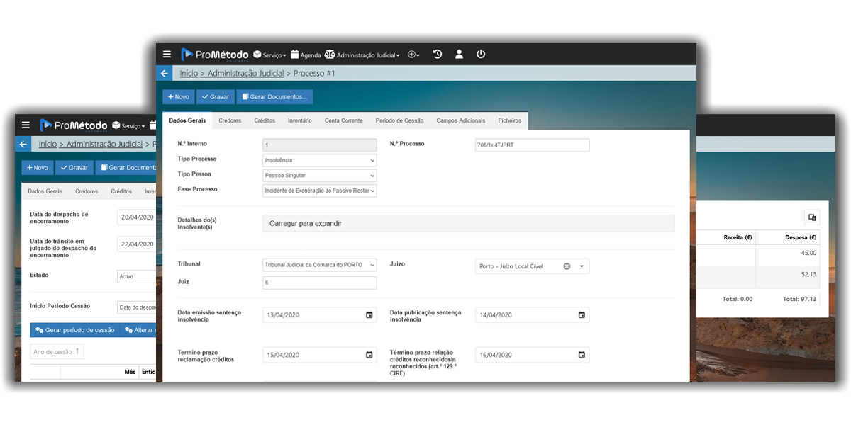 imagem de software para administradores judiciais
