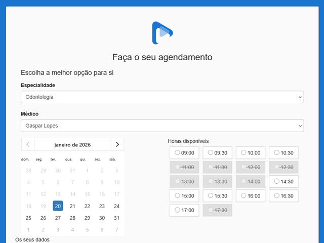 imagem de agendamento online